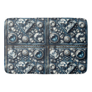 Denim & Diamonds Glamouröse Edelstein-Juwelen Badematte