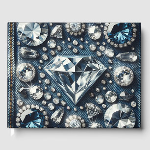 Denim & Diamonds Glamouröse Edelstein-Juwelen Gästebuch