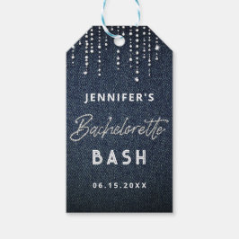 Denim Diamonds Glitzer Drippings Navy Bachelorette Geschenkanhänger