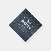 Denim Diamonds Glitzer Kristall Chic Let's Party Serviette (Ecke)