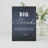 Denim Diamonds Glitzer Rhinestones Chic Big Danke (Stehend Vorderseite)
