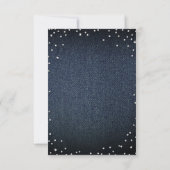 Denim Diamonds Glitzer Rhinestones Navy Vielen Dan Dankeskarte (Rückseite)
