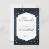 Denim Diamonds Glitzer Rhinestones Rahmen Vielen D Dankeskarte (Vorderseite)