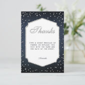 Denim Diamonds Glitzer Rhinestones Rahmen Vielen D Dankeskarte (Stehend Vorderseite)