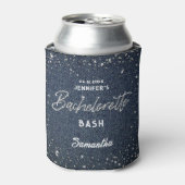 Denim Diamonds Glitzer Sprinkles Navy Bachelorette Dosenkühler (Kanne Vorderseite)