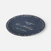 Denim Diamonds irgendeine Geburtstagspartei Person Pappteller (Schrägansicht)