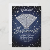 Denim Diamonds Itinerary Bling Junggeselinnen-Absc Einladung (Vorderseite)