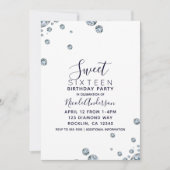 Denim & Diamonds Jean Birthday Sweet 16 Party Einladung (Vorderseite)