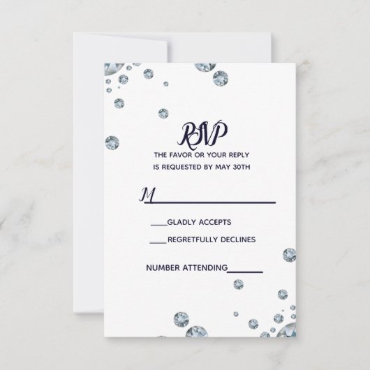 Denim & Diamonds Leather Bling Glam Jean UAWG RSVP Karte (Vorderseite)