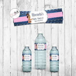 Denim, Diamonds, Little Girls Wasserflaschenetikett