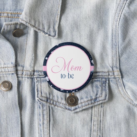 Denim & Diamonds Mom-to-Be Button (Beispiel)