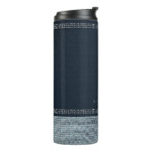 Denim & Diamonds Pailletten Glam Glitter Funkeln Thermosbecher (Nach links gedreht)