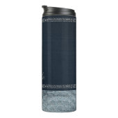 Denim & Diamonds Pailletten Glam Glitter Funkeln Thermosbecher (Nach rechts gedreht)
