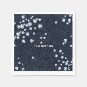 Denim & Diamonds Party Dinner Cocktail Napkins Serviette