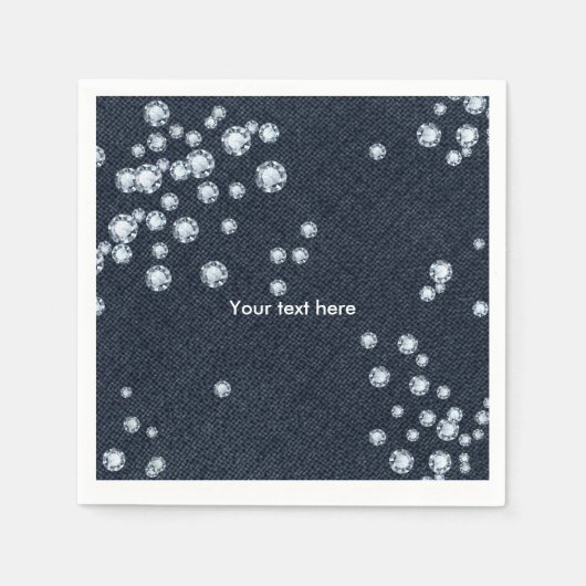 Denim & Diamonds Party Dinner Cocktail Napkins Serviette (Vorderseite)
