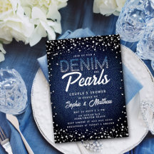 Denim Diamonds Pearls Blue Elegante Dusche