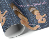 Denim & Diamonds Princess Baby Geschenkpapier (Rolleneckpunkt)