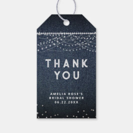 Denim Diamonds Rustic Lights Elegant Vielen Dank Geschenkanhänger