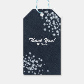 Denim & Diamonds Scattered Bling Gastgeschenk Geschenkanhänger (Vorderseite)