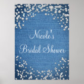 Denim & Diamonds Scattered Bling Poster Banner (Vorne)