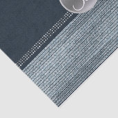 Denim Diamonds Sparkle Glam Monogram Initial Seidenpapier (Ausschnitt)