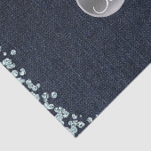Denim Diamonds Sparkle Glam Monogram Initial Seidenpapier (Ausschnitt)