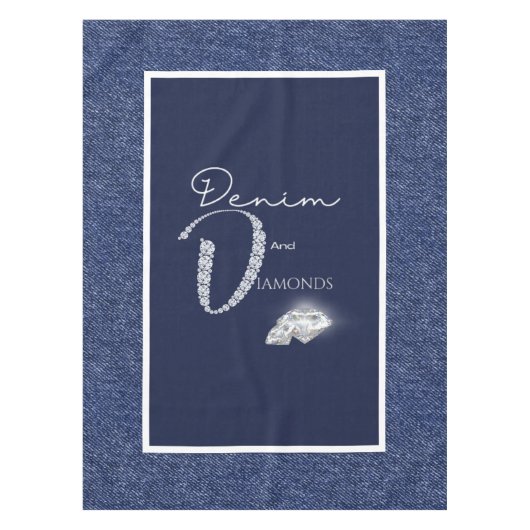Denim & Diamonds tableclout Tischdecke (Vorderseite)