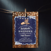 Denim Diamonds Western Rustic Hoedown Bachelorette Einladung