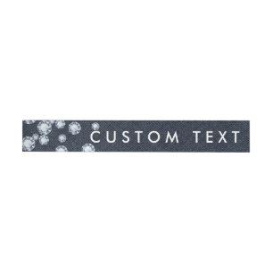 Denim & Diamonds wrap um einladende Labels Rundum-Adressaufkleber