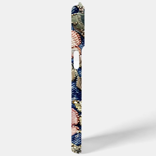 Denim Dreamland Blühte: Kristall-Enhanced Blue Case-Mate iPhone Hülle (Rückseite / Rechts)