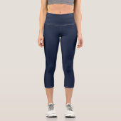 Denim einfarbig einfarbig capri leggings (Vorderseite)