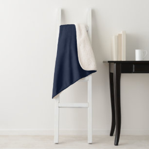 Denim einfarbig einfarbig sherpadecke