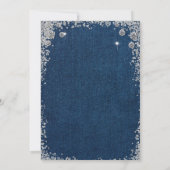 Denim Einladung, Denim und Diamonds 50. Geburtstag Einladung (Rückseite)