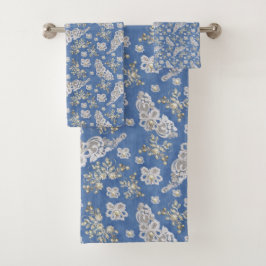 Denim- Elfenbeinküsten wiederholen Muster Badhandtuch Set