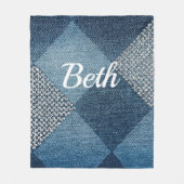 Denim entwarf personalisieren fleecedecke (Vorderseite)