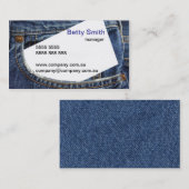 Denim entwarf Visitenkarte (Vorne/Hinten)