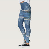 Denim entworfene Leggings (Links)