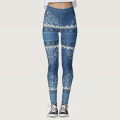 Denim entworfene Leggings (Vorderseite)