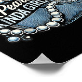 Denim Fabric Blue Jeans Pearls Skinny Jeans Lover Poster (Ecke)