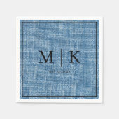 Denim Fabric Light Blue | Hochzeit von Napkins Serviette (Vorderseite)