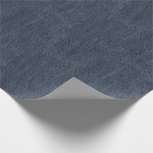 Denim Fabric Look Muster Geschenkpapier (Ecke)