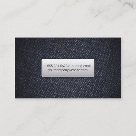 Denim Fabric Visitenkarte (Rückseite)