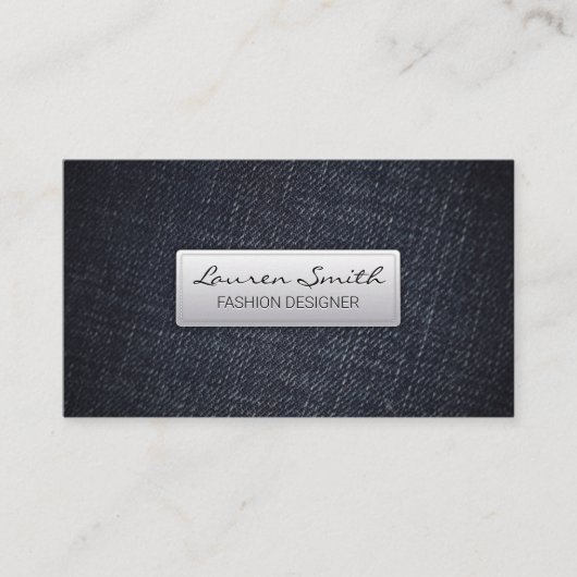 Denim Fabric Visitenkarte (Vorderseite)