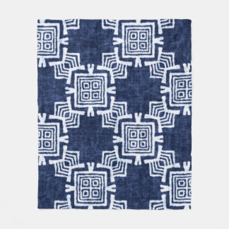Denim farbige Stammesmuster Fleecedecke
