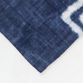 Denim farbige Stammesmuster Fleecedecke (Ecke)