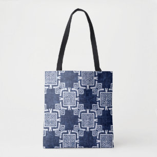 Denim farbige Stammesmuster Tasche