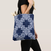 Denim farbige Stammesmuster Tasche (Von Nahem)