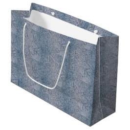 Denim Fashion Weihnachtsschneeflocken Muster Große Geschenktüte
