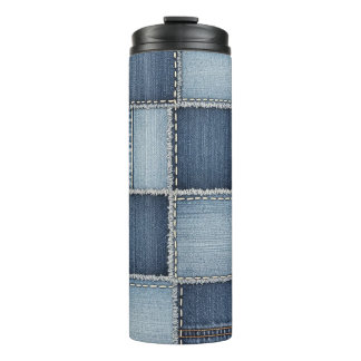 Denim-Flicken Thermosbecher