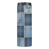 Denim-Flicken Thermosbecher (Rückseite)